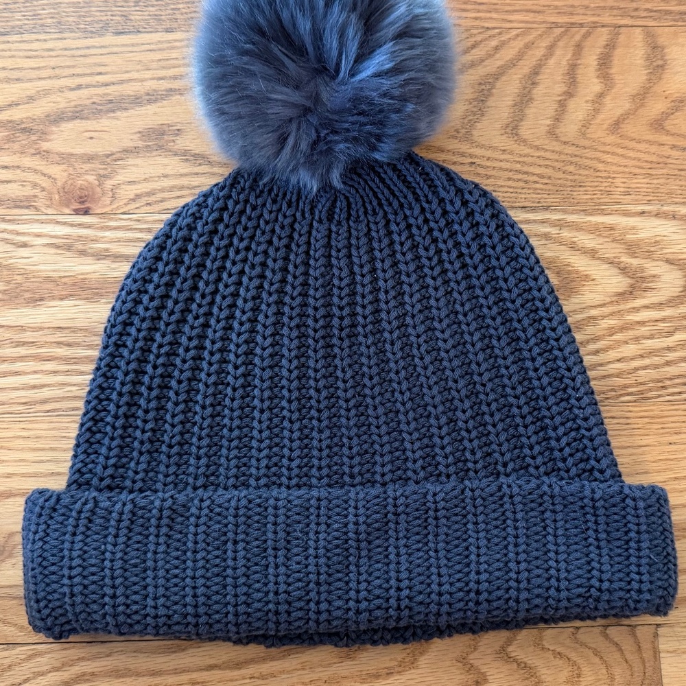 Love Your Melon Dark Charcoal Monochrome Pom Beanie - Picture 5 of 5